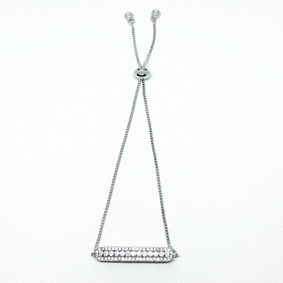 Cubic Zirconia Silver Bracelet - Picture 2 of 5